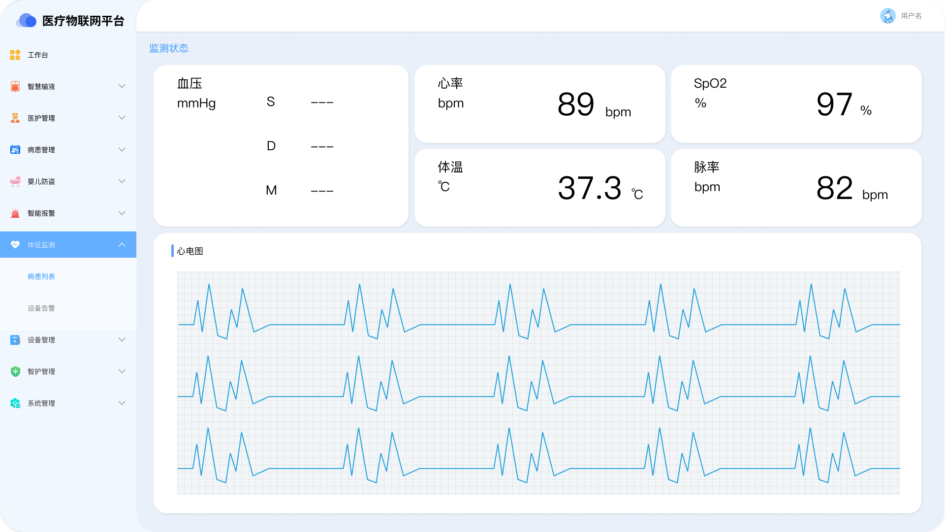 體征監(jiān)測狀態(tài)